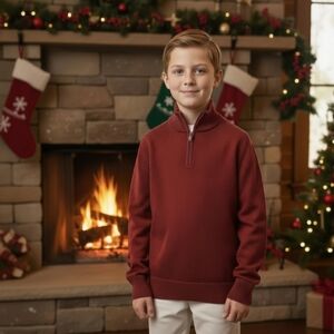 NWT J Crew Crewcuts Boys Quarter Zip Sweater Thanksgiving Holiday Christmas Fall